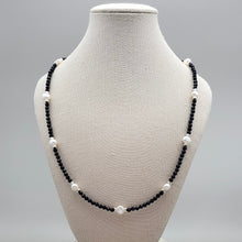 Load image into Gallery viewer, Dark Blue Goldstone with Freshwater Pearls
