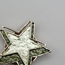 Load image into Gallery viewer, Enamelled Green and Gold Star Brooch
