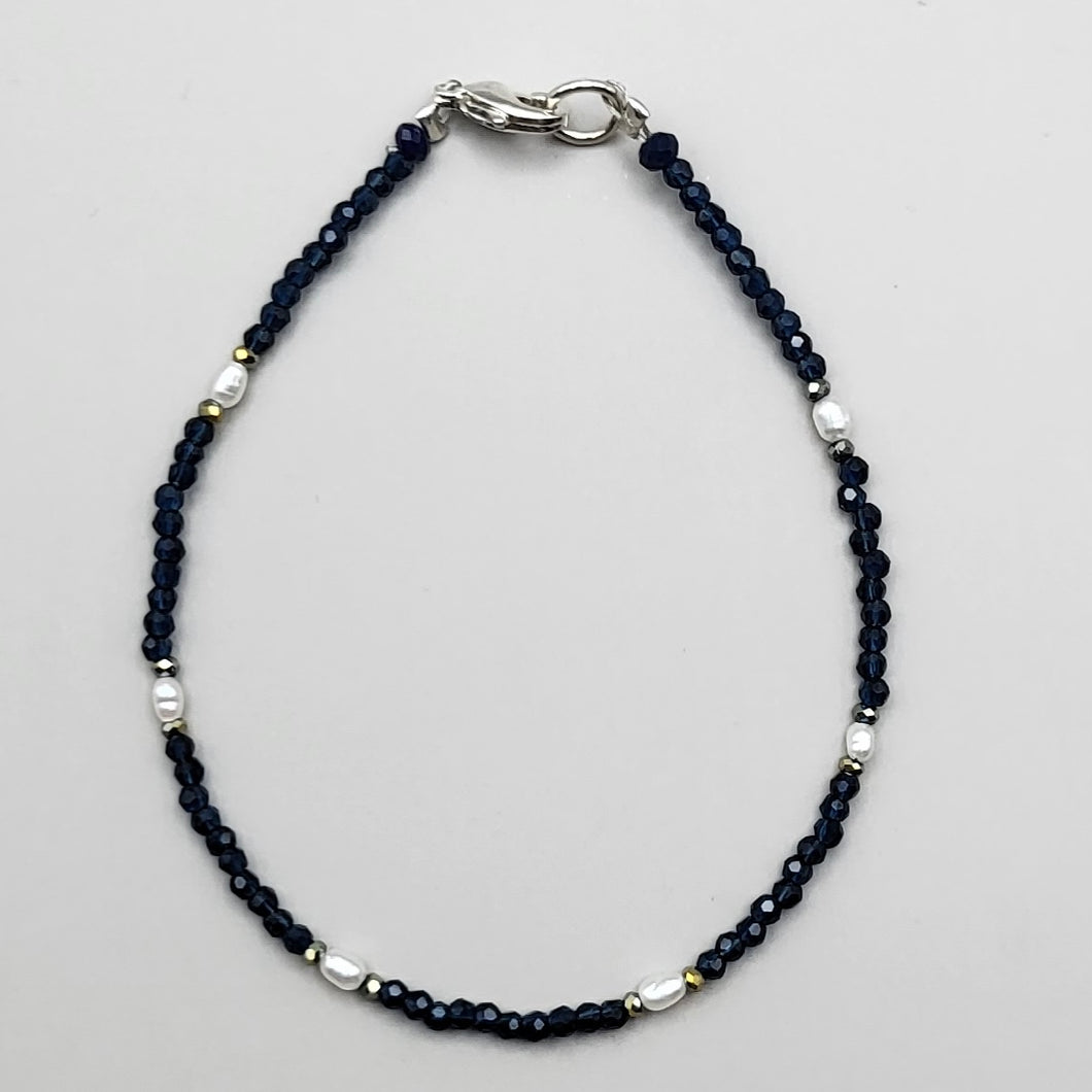 Dark Blue Crystal Freshwater Pearls