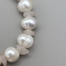Load image into Gallery viewer, Pearls with Rose Quartz Chips
