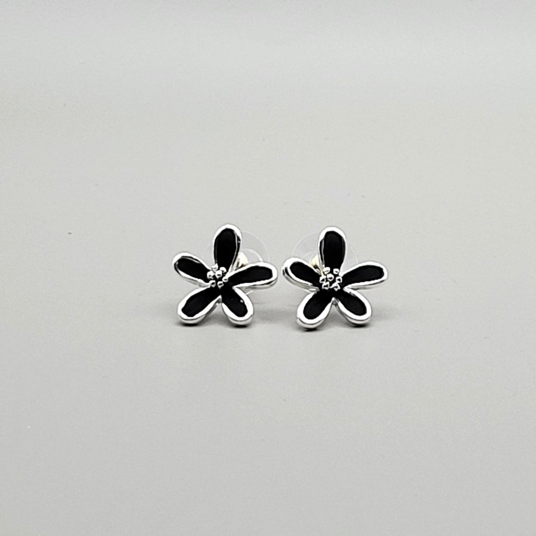 Black Enamel Flower