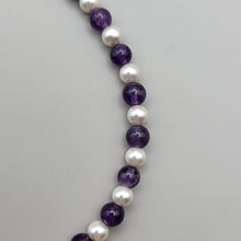 Load image into Gallery viewer, Purple Agate with Faux Pearls
