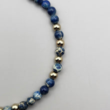 Load image into Gallery viewer, Blue Agate with Gold Hematite
