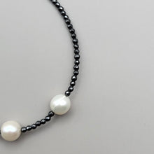 Load image into Gallery viewer, Hematite Bracelet with Freshwater Pearls

