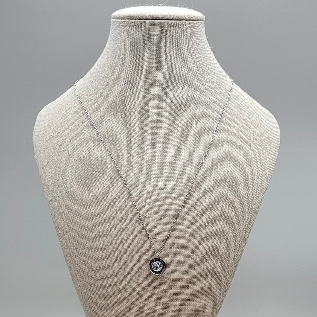 Silver Pendant with Zirconia