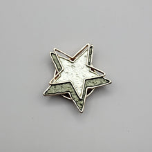 Load image into Gallery viewer, Enamelled Green and Gold Star Brooch
