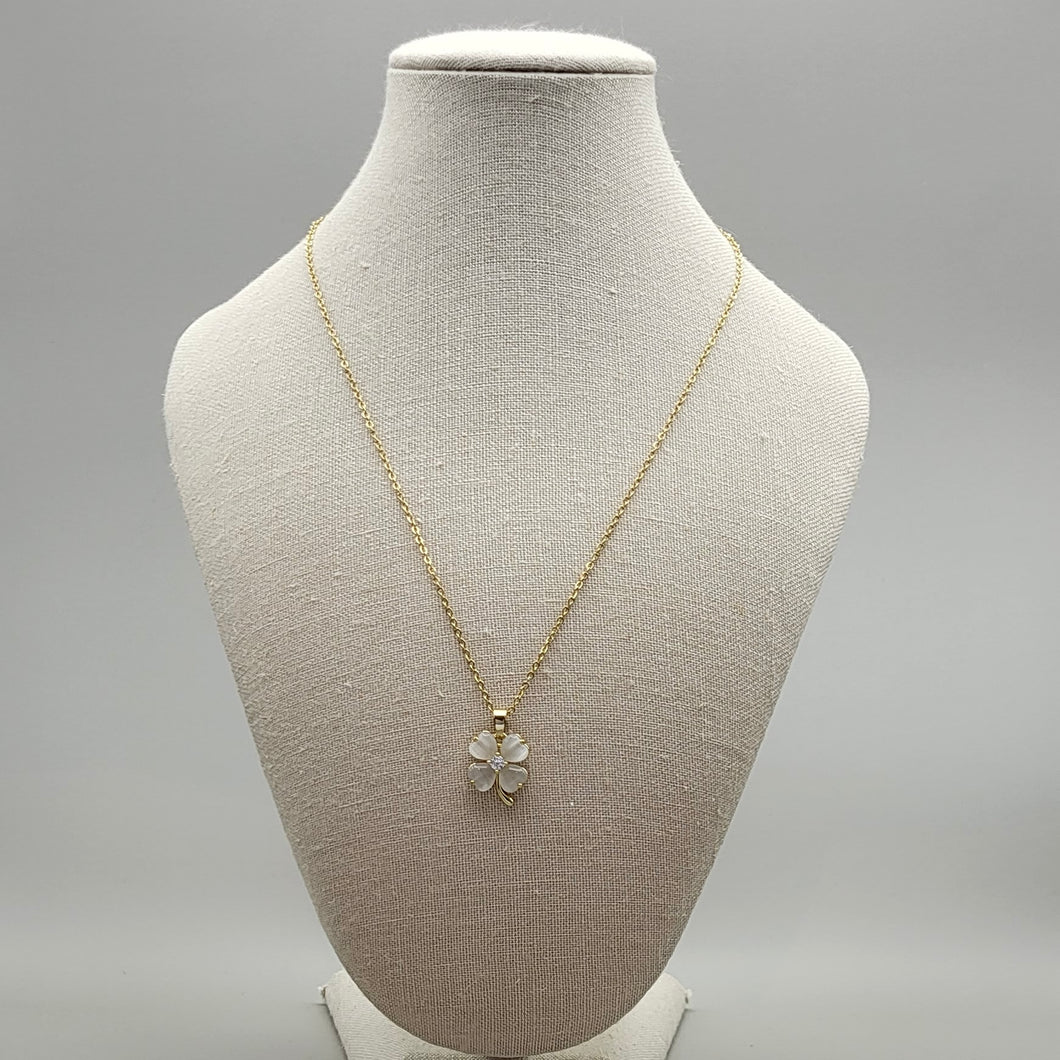 Flower Pendant on Gold Chain
