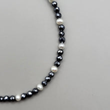 Load image into Gallery viewer, Navy Crystal with Freshwater Pearls
