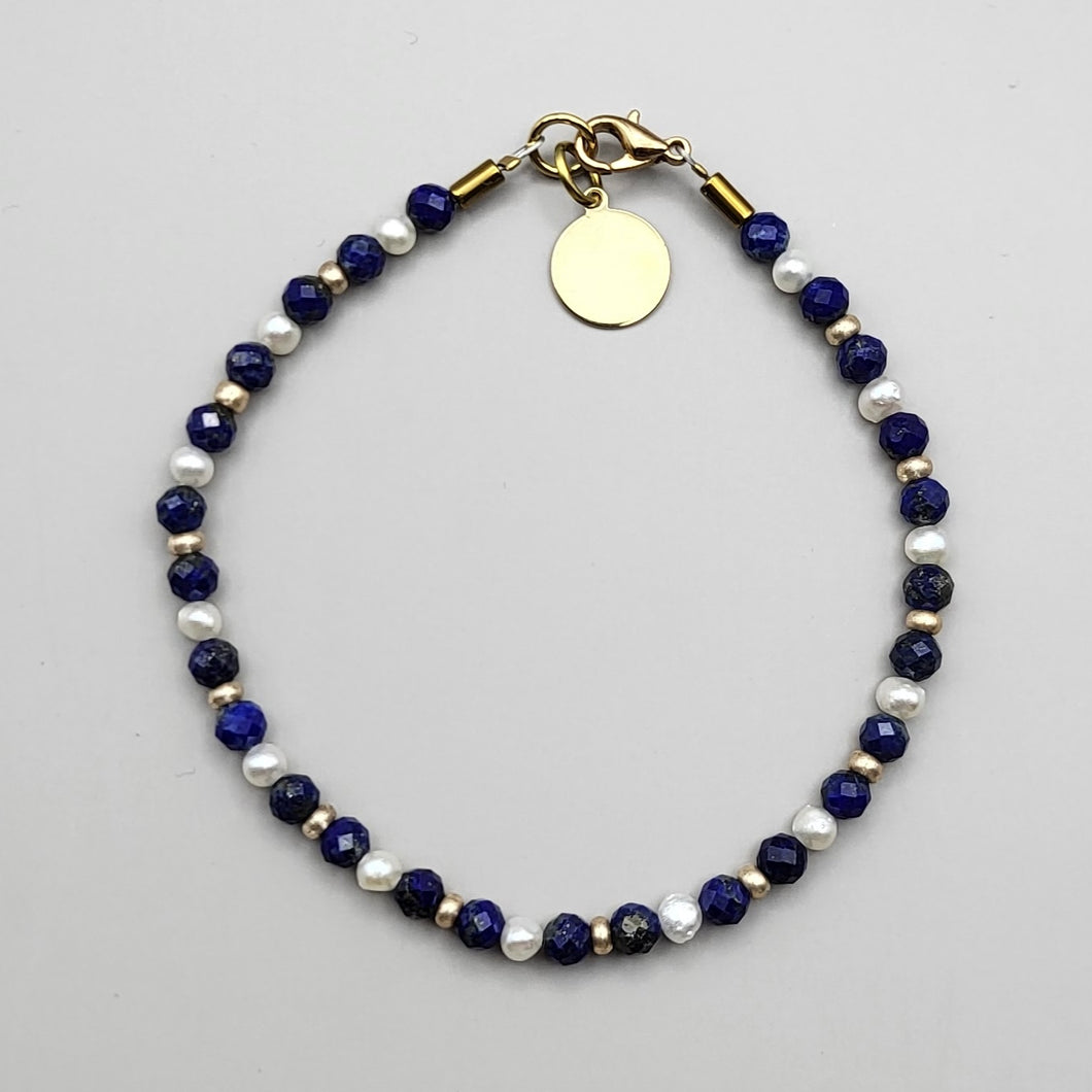 Lapus Lazuli with Freshwater Pearls