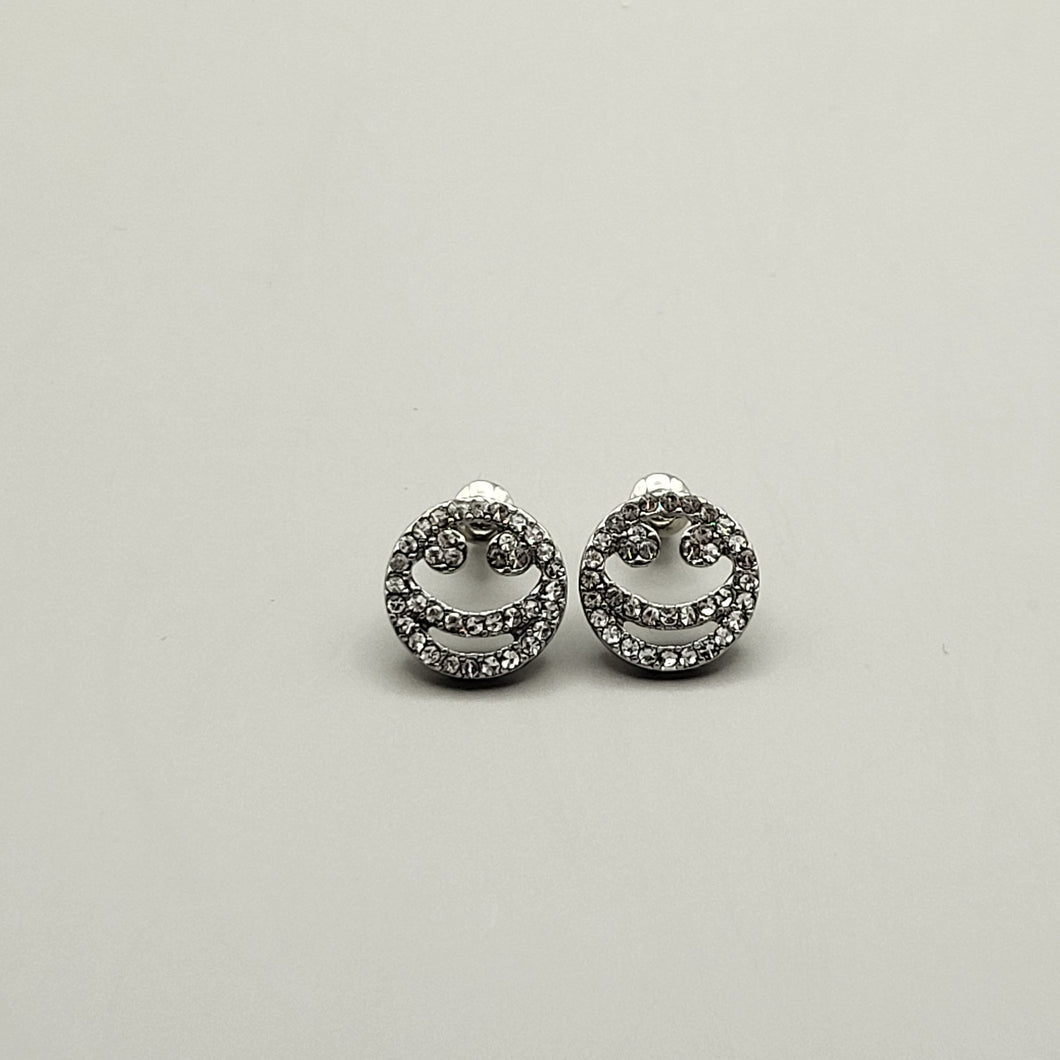 Diamante Smiley Stud