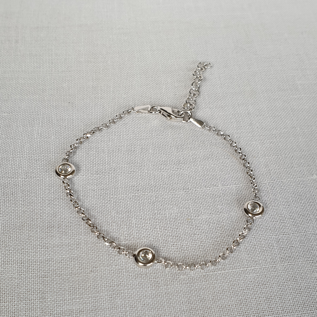 Sterling silver chain bracelet