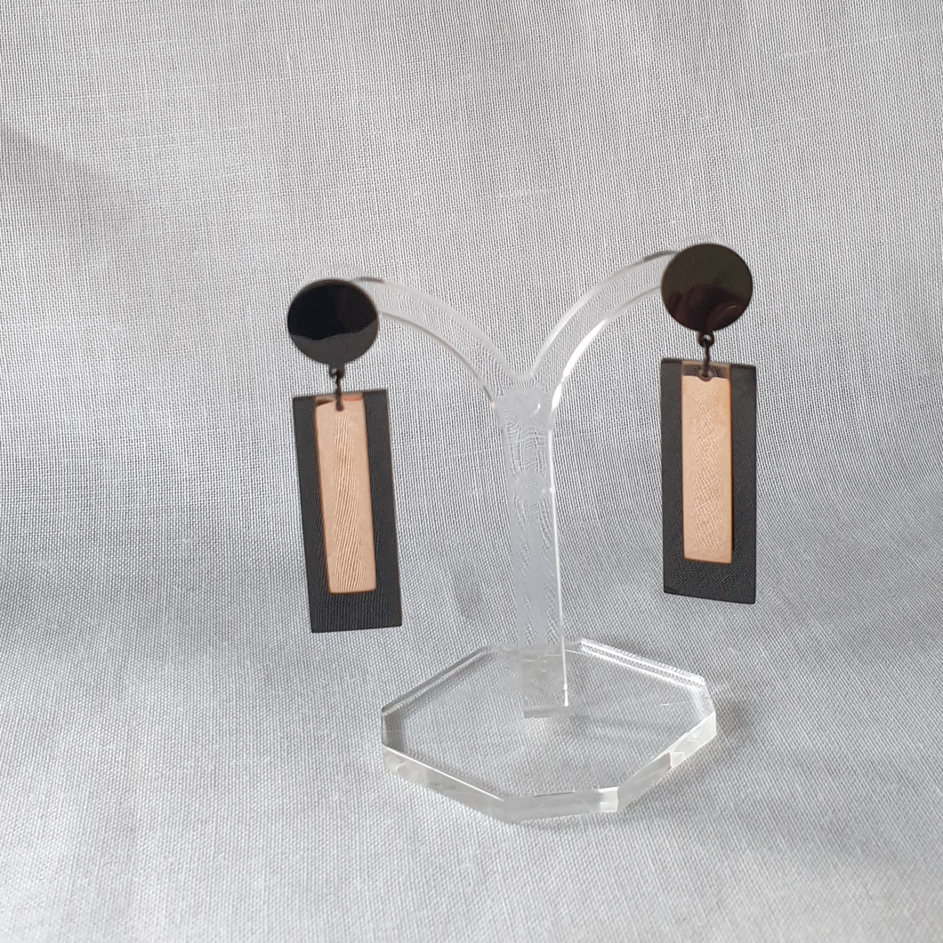 Stainless steel drop earrings