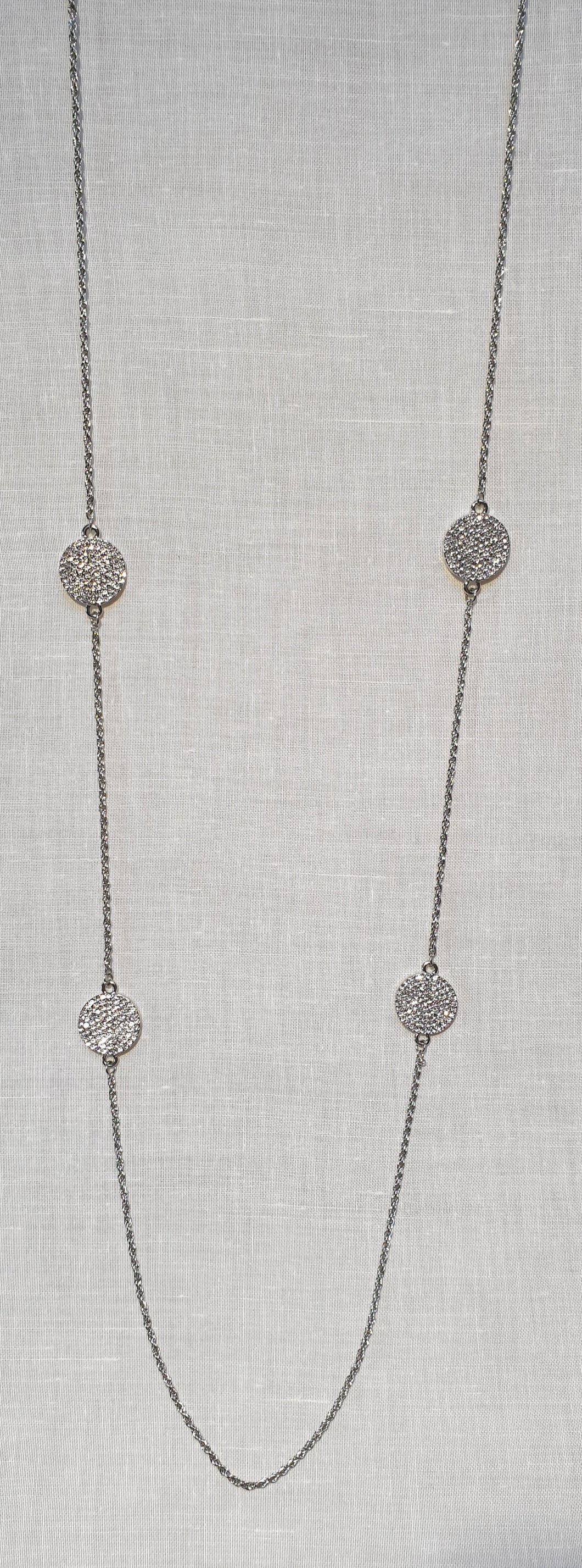 Diamante circle necklace