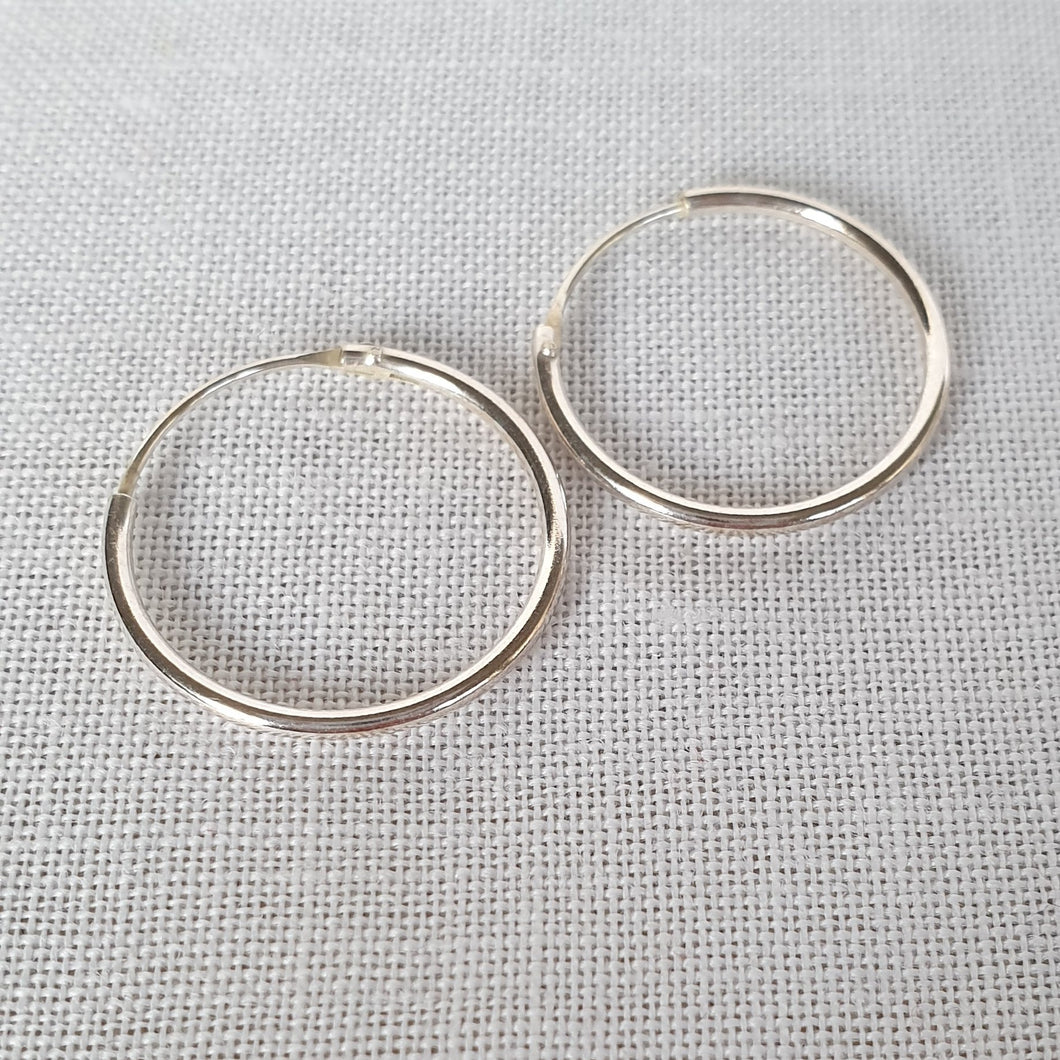 Sterling silver hoop earrings