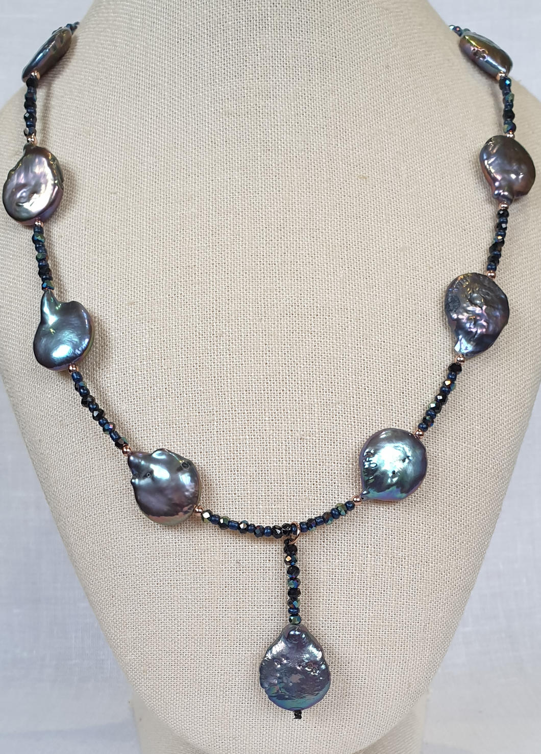 Coin pearl necklace