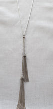 Load image into Gallery viewer, Silver tassle necklace
