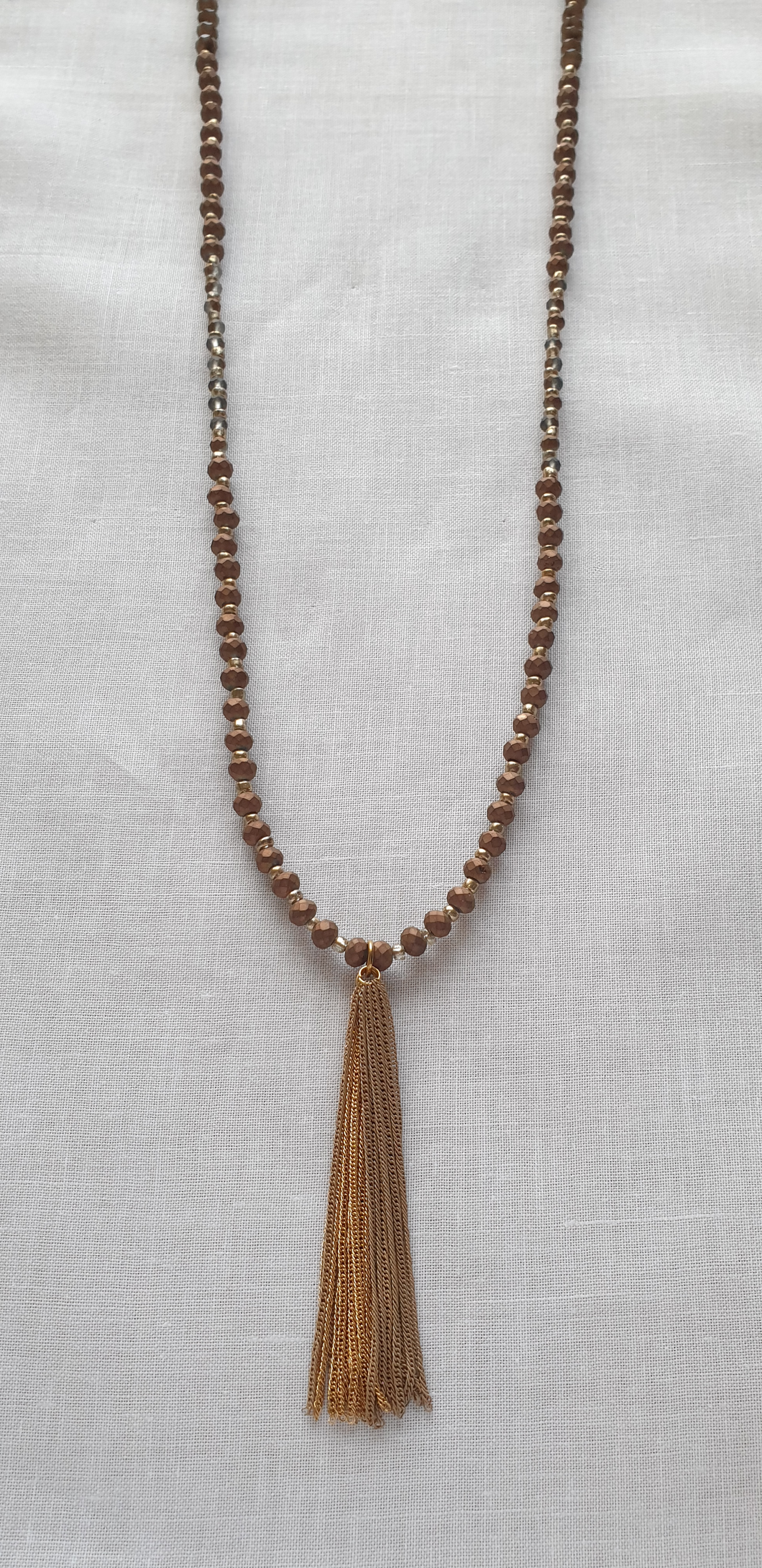 Crystal tassle necklace